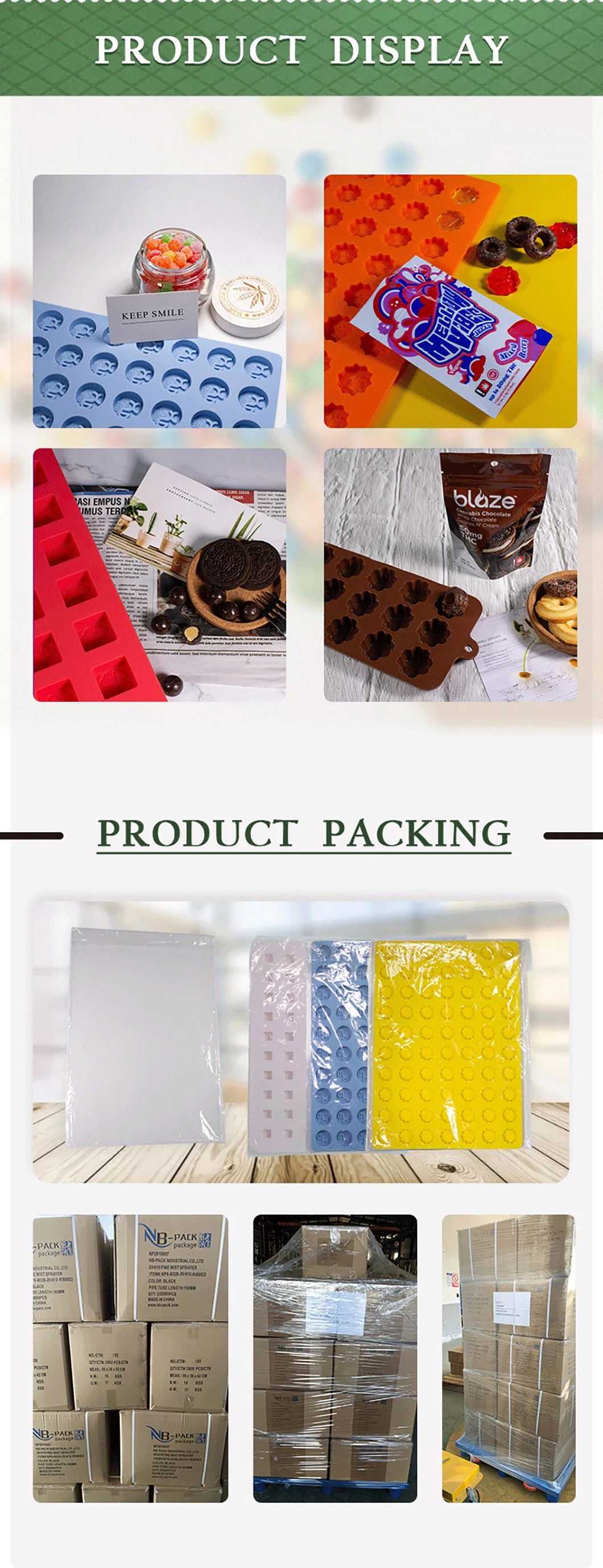 DIY Crystal Epoxy Gummy Customized Soft Candy Silicone Mould Baking Jelly Fondant Cake Chocolate Candy Pastry Ice Cube