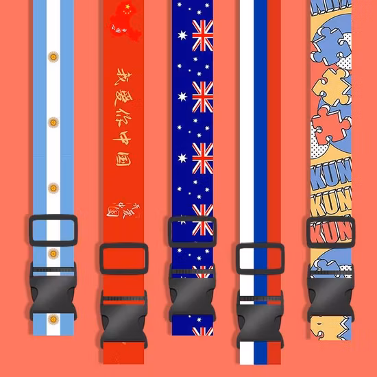 Wholesale China Custom Design Your Own Blank Adjustable Luggage Straps Suitcase Belts for Sale